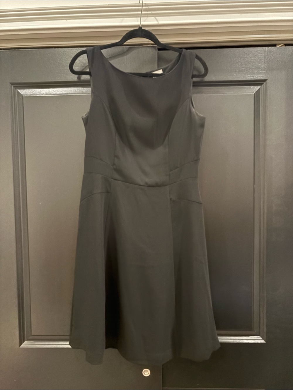 H&M Black Sleeveless Fit-and-Flare Mini Dress